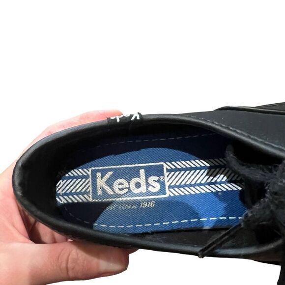 Keds black faux leather sneakers. Size 5 - Picture 3 of 8